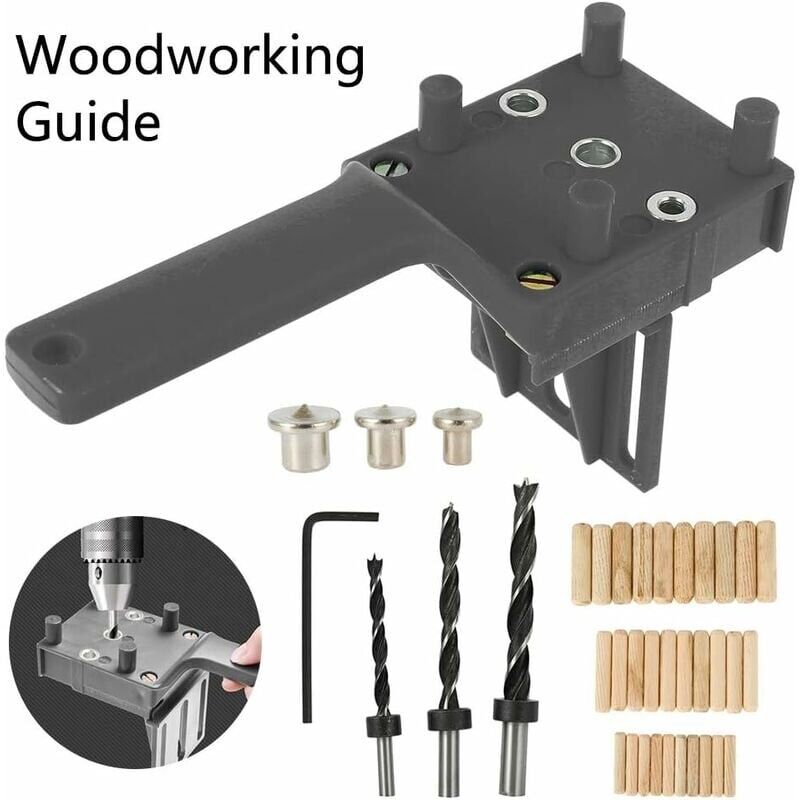 foto del prodotto dpzo 41pcs kit di foratura per tasselli kit di foratura per tasselli kit di foratura per tasselli per lavorazione del legno con foro dritto con kit