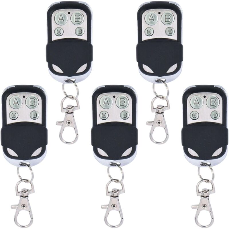 foto del prodotto dpzo 5 pezzi telecomando universale clonazione cancello elettrico garage porta apriporta portachiavi 433mhz portachiavi di ricambio dpzo