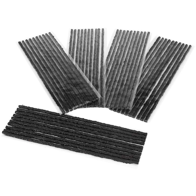 foto del prodotto dpzo 50 pezzi di corde per la riparazione dei pneumatici, strisce di gomma per la riparazione di pneumatici senza camera d aria