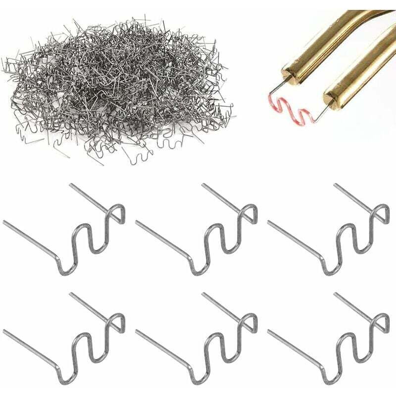 foto del prodotto dpzo 500pcs di punti metallici caldi da 0,8 mm, bacchette per saldatura, punti metallici caldi in acciaio al tungsteno, punti metallici per