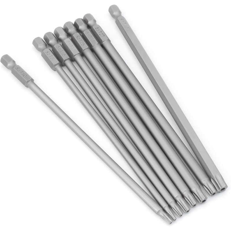 foto del prodotto dpzo 8pz set di punte torx lunghe 1 4 testa a stella magnetica 150mm set di utensili elettrici torx con gambo esagonale lungo 8pz 150mm 