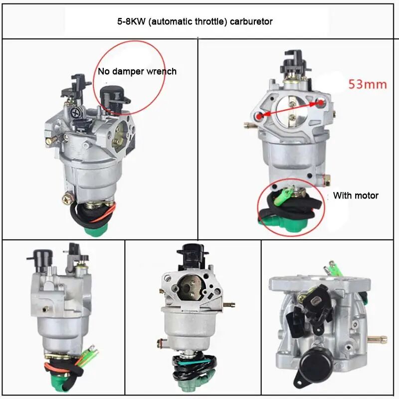 foto del prodotto dpzo accessori per generatori a benzina 188f192 carburatore 5kw8kw generatore acceleratore manuale carburatore