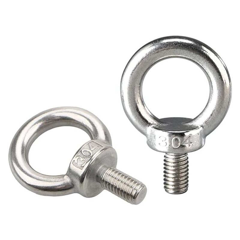 foto del prodotto dpzo accessorio di sollevamento, bulloni ad anello in acciaio inossidabile, ferramenta da costruzione m5, 10 pezzi