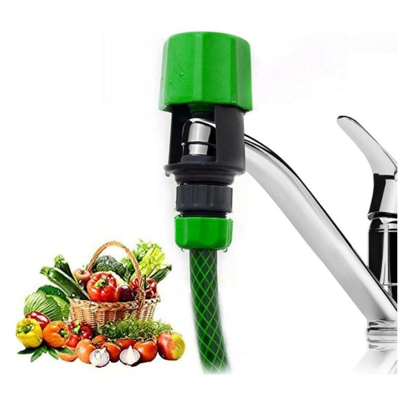 foto del prodotto dpzo adattatore per raccordo tubo flessibile da cucina e da giardino per irrigazione, adattatore per rubinetto miscelatore per lavabo da cucina