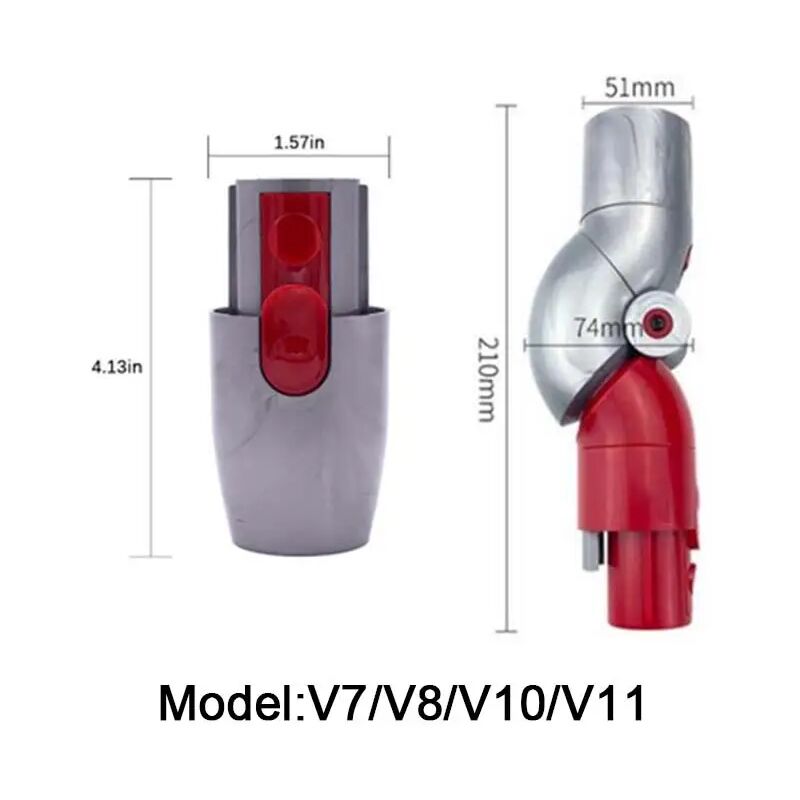 foto del prodotto dpzo adatto per aspirapolvere dyson testa di conversione inferiore v7v8v10v11 adattatore testa di aspirazione giunto rotante accessori set da 2