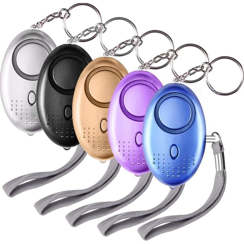 foto del prodotto dpzo allarme personale da 140 db, 5 pezzi con torcia anti aggressione e luce led per donne e bambini