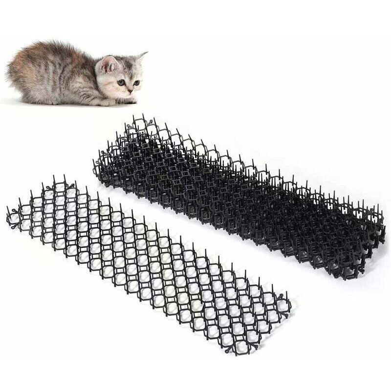 foto del prodotto dpzo anti cat con punte, set di tappetini anti scottatura per gatti con punte, 45x33 cm tappetino repellente per gatti da esterno anti cat spike,