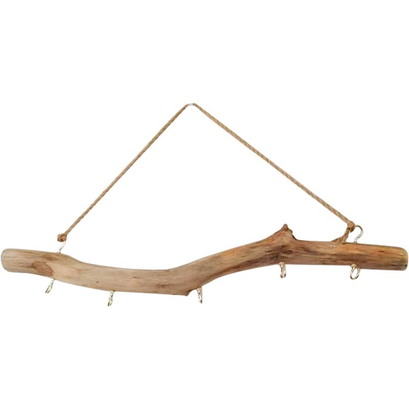 foto del prodotto dpzo appendiabiti in legno naturale galleggiante, gancio decorativo da parete per casa e camera da letto