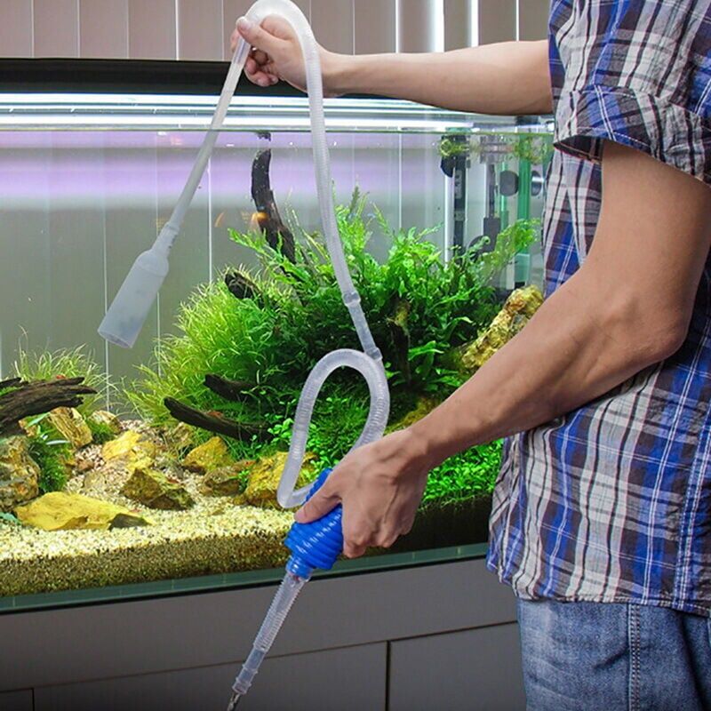 foto del prodotto dpzo aspirapolvere per acquari, kit pompa di pulizia, potente sifone per svuotare completamente l acquario
