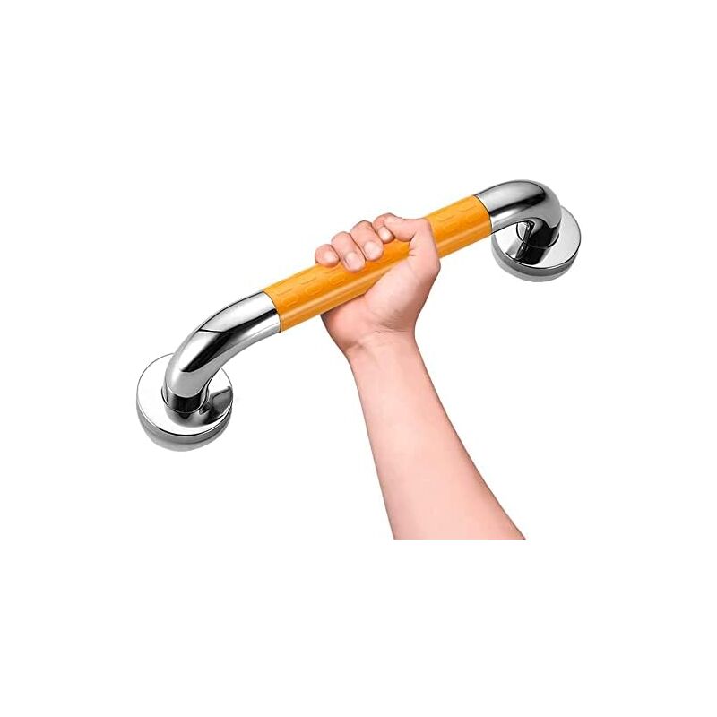 foto del prodotto dpzo barra di sostegno per wc da 30 cm, maniglia antiscivolo per bagno, cucina e scale 40 cm, giallo 