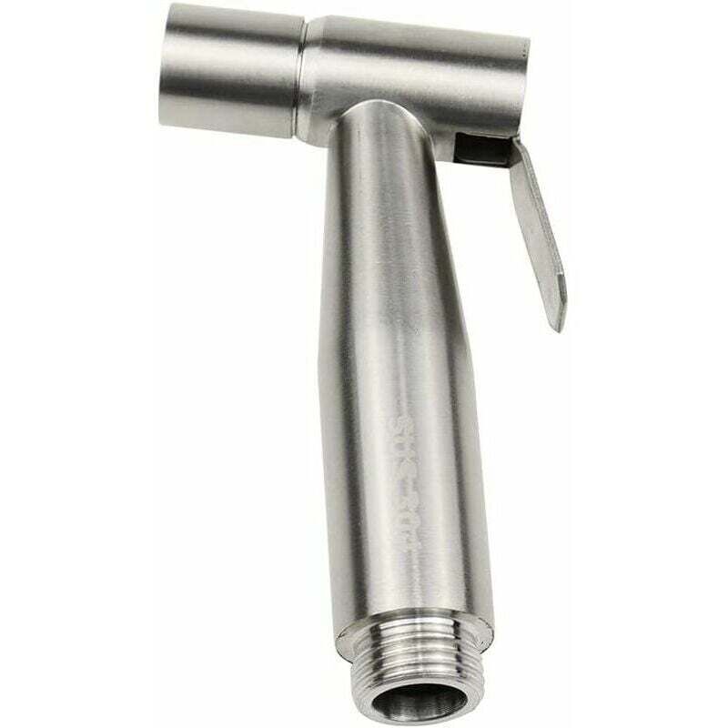 foto del prodotto dpzo bidet spruzzatore per wc in acciaio inox pannolino spruzzatore manuale bidet spruzzatore per igiene personale doccia bagno wc argento