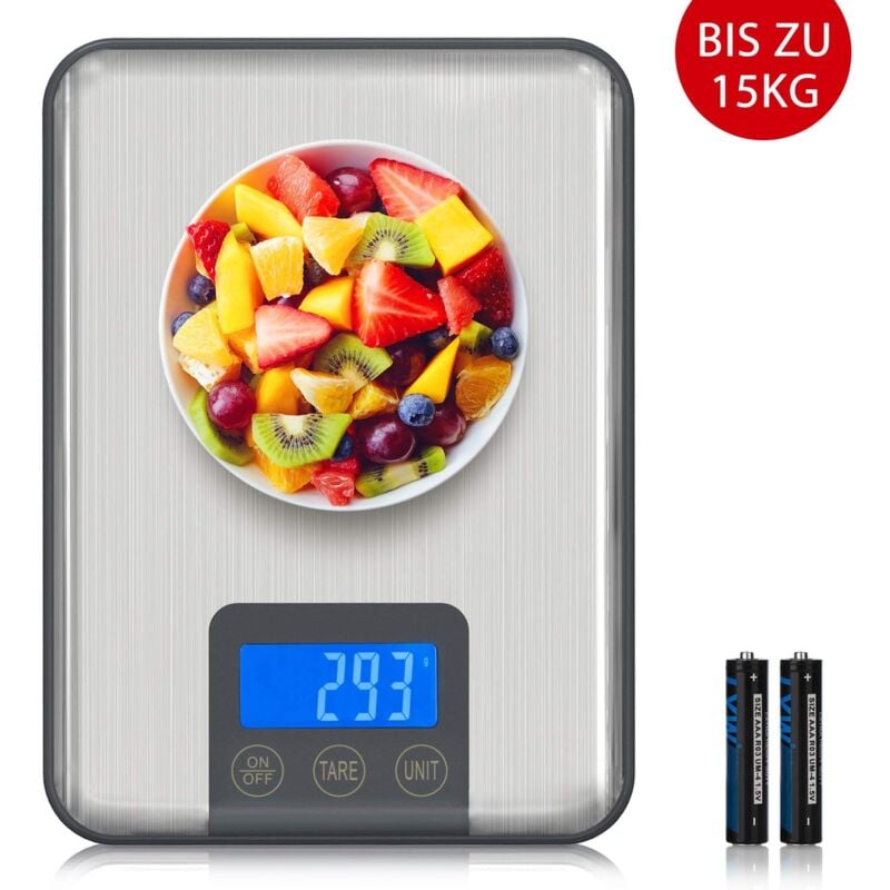 foto del prodotto dpzo bilancia digitale bilancia elettronica professionale con ampia piattaforma pesa da 1 g a 15 kg