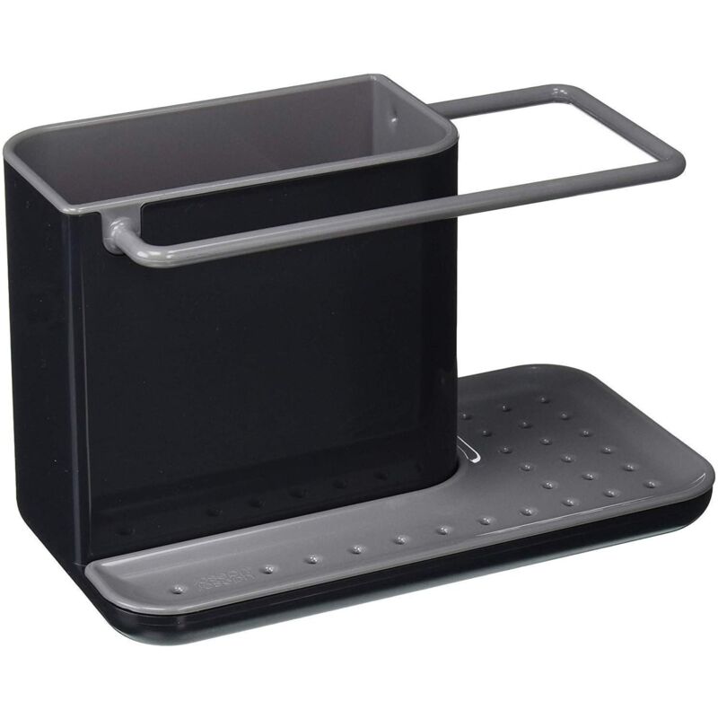 foto del prodotto dpzo caddy organizer per lavello, porta spugna, raschietto, spazzola, detersivo per piatti, strofinaccio, modello piccolo grigio scuro