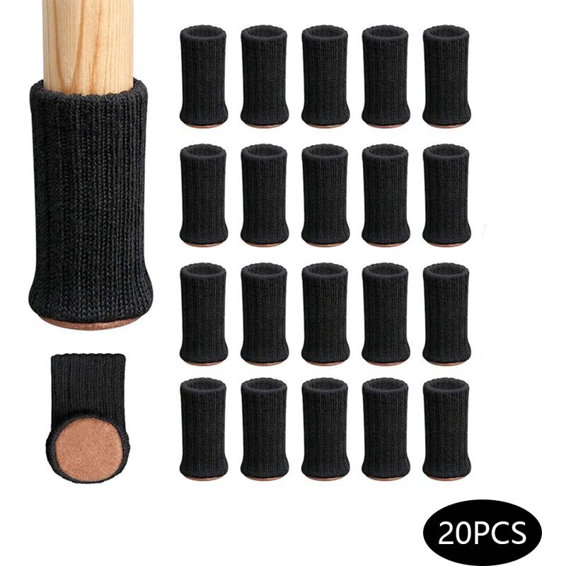foto del prodotto dpzo calzini per gambe di sedie, tappi per gambe di mobili, protezioni antiscivolo per pavimenti per gambe di sedie da 2,5 cm a 5 cm di diametro,