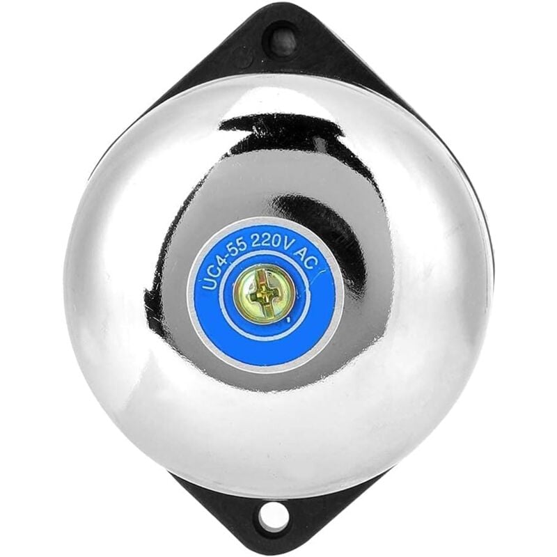 foto del prodotto dpzo campanello elettrico industriale classico in acciaio inossidabile, campanello elettrico interno in acciaio inossidabile da 2,17 pollici, 220