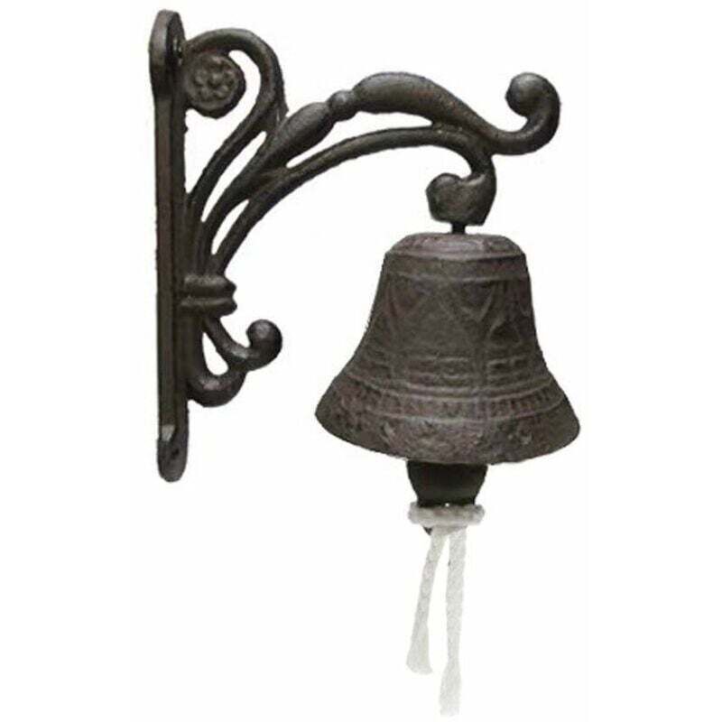 foto del prodotto dpzo campanello per porta d ingresso campanello decorato per porta campanello da parete in ghisa anticato per casa di campagna campanello floreale