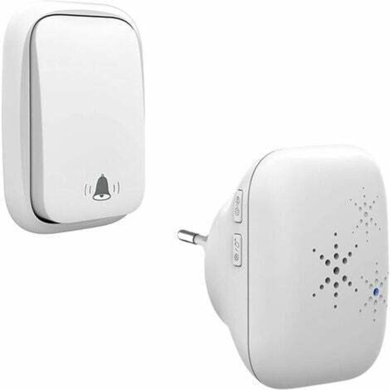 foto del prodotto dpzo campanello wireless e senza batteria, da esterno, impermeabile, ip65, resistente a neve, pioggia, umidit , bianco