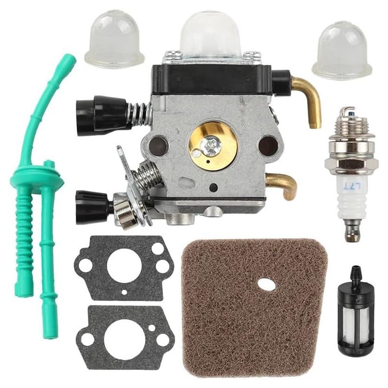 foto del prodotto dpzo carburatore per stihl carburatore con filtro aria tubo carburante per decespugliatore stihl fs55 fs38 fs45 fs46 fs55c fc55 fs74 fs75 fs76 fs80