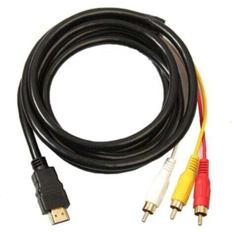 foto del prodotto dpzo cavo convertitore adattatore hdmi rca 3 hdmi a rca cavo trasmettitore di trasmissione unidirezionale hdmi 1,5 m rca 