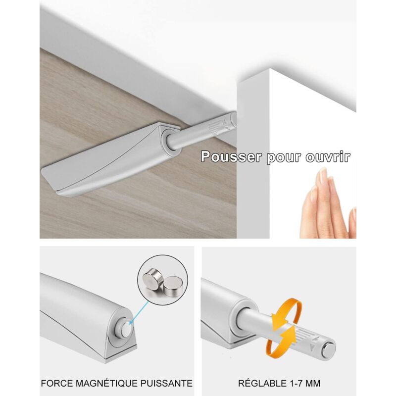 foto del prodotto dpzo chiusura magnetica per porta dell armadio jiayi con sistema di apertura a spinta, ...