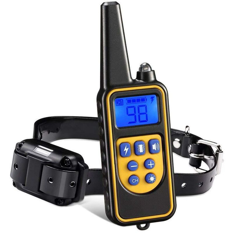 immagine 0 del prodotto dpzo collare da addestramento per cani ricaricabile e impermeabile ip67 con distanza di 800 m, 99 livelli di vibrazione, scossa elettrica, modalit 