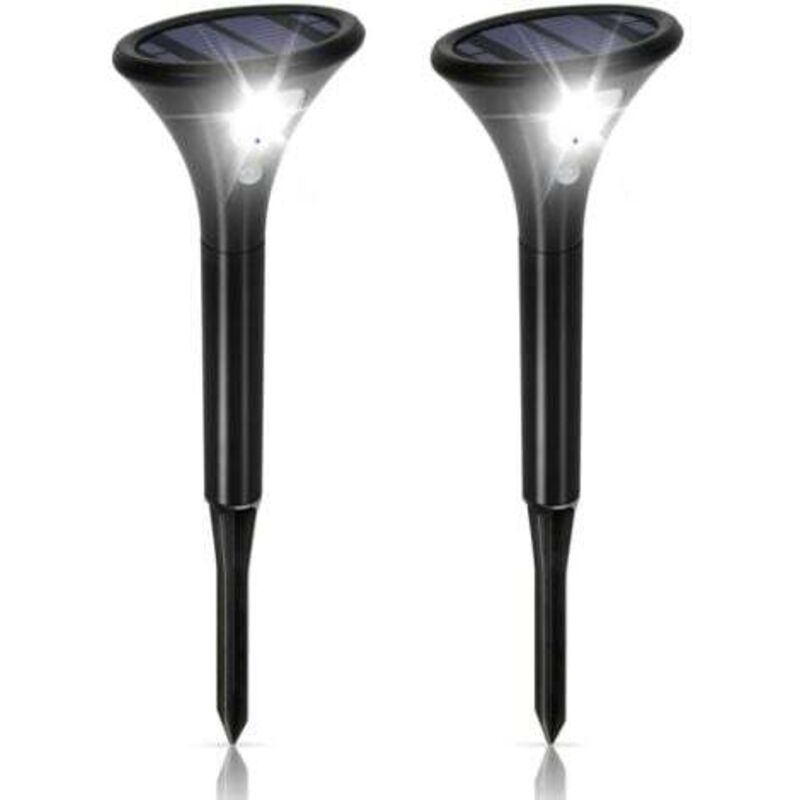 foto del prodotto dpzo confezione da 2 lampade solari a led con sensore di movimento