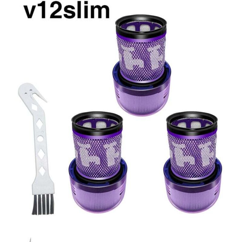 foto del prodotto dpzo confezione da 3 filtri hepa 971517 01 per aspirapolvere senza fili dyson v12 detect slim con 1 spazzola