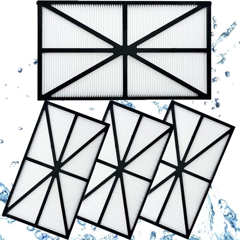 foto del prodotto dpzo confezione da 4 pannelli filtranti per robot tiger shark rcx70101pak2 nero