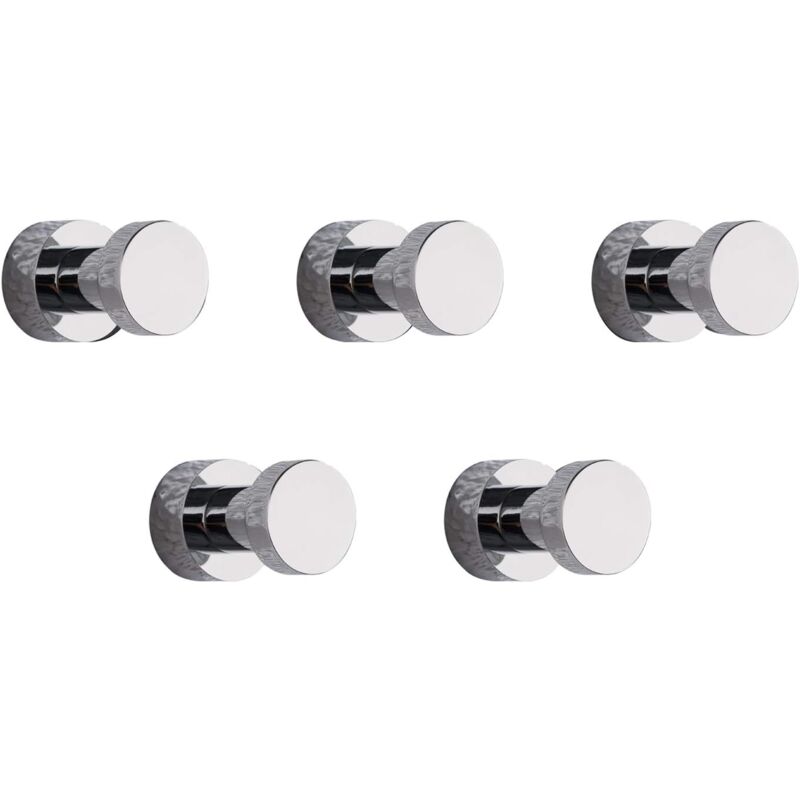 foto del prodotto dpzo confezione da 5 ganci da parete autoadesivi resistenti per bagno, cucina, armadietto, guardaroba ottone cromato