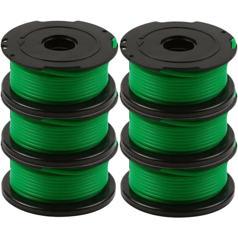 foto del prodotto dpzo confezione da 6 rocchetti di filo per decespugliatore black and decker gl7033, gl8033, gl9035, 6 m