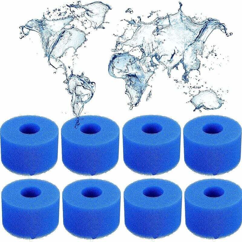 foto del prodotto dpzo confezione da 8 filtri in schiuma tipo s1 per intex s1 spa filtri per piscina riutilizzabili tipo s1 per piscine, acquari e spa