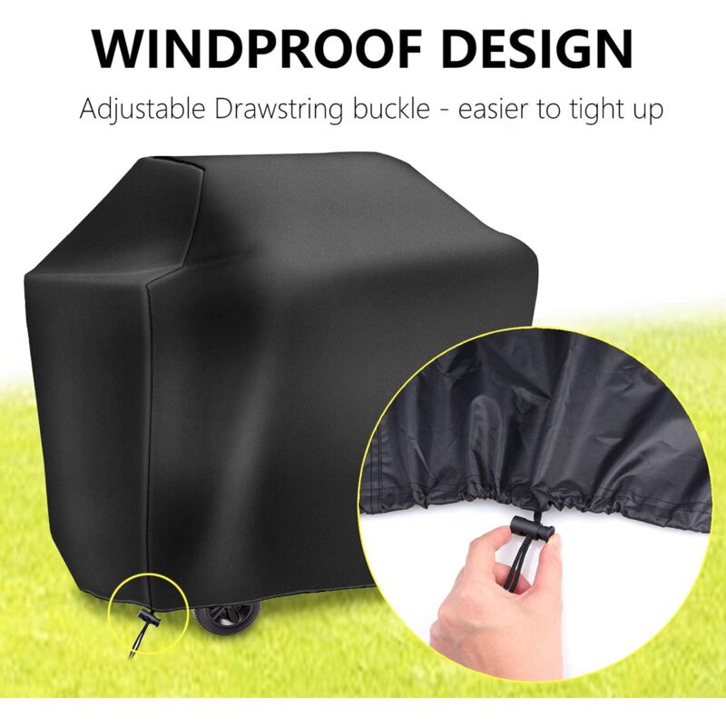 foto del prodotto dpzo copertura impermeabile per barbecue, protezione anti uv per barbecue weber, olanda, 145 x 61 x 117 cm, con spazzola