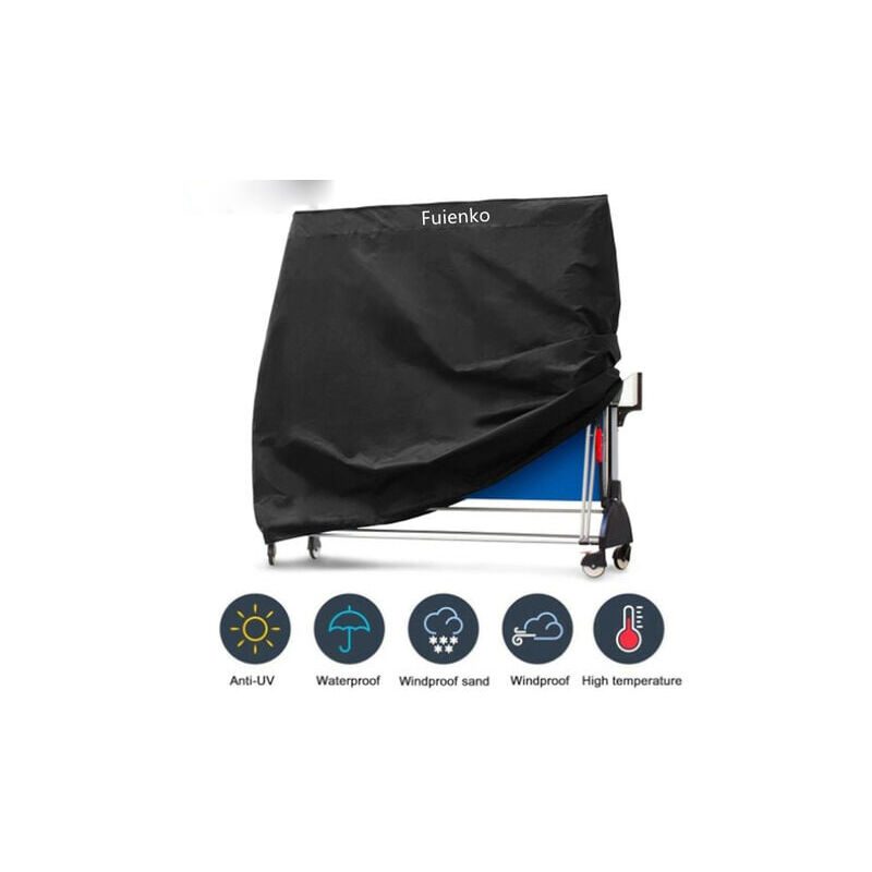 foto del prodotto dpzo copertura per tavolo da ping pong oxford 210d 165x70x185cm nero