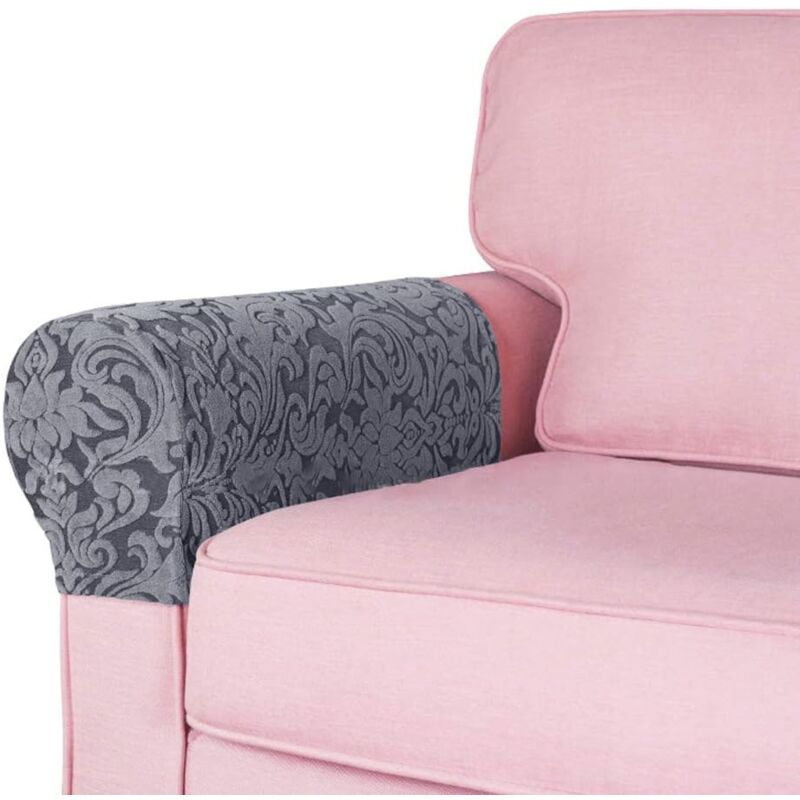foto del prodotto dpzo copribracciolo per divano elasticizzato, 2 pezzi, sfoderabile e facile da pulire, comodo grigio scuro 