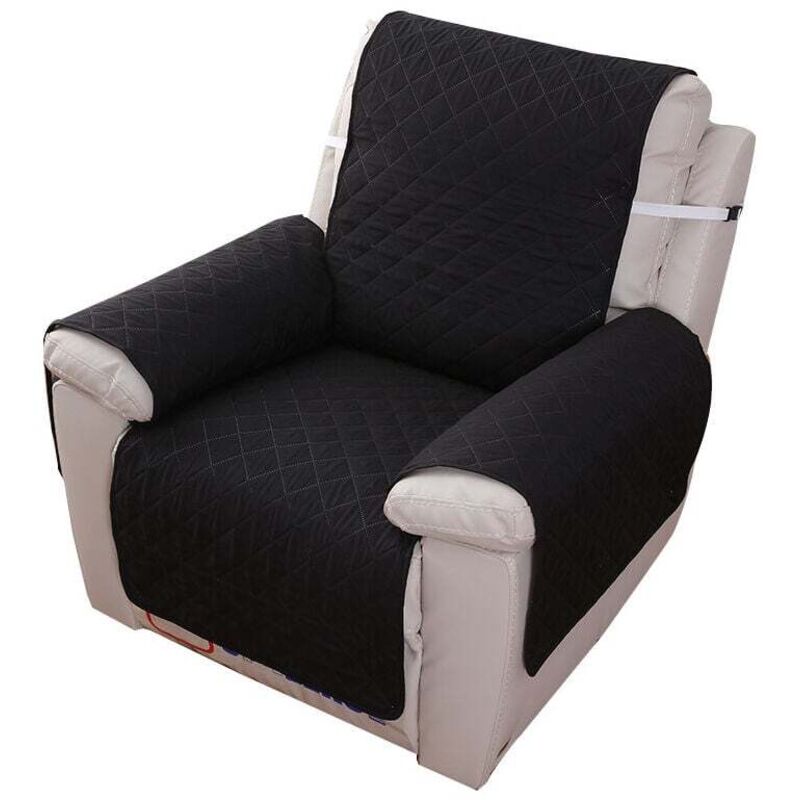 foto del prodotto dpzo copridivano reclinabile a 1 posto, copridivano impermeabile per camera da letto nero 55200 