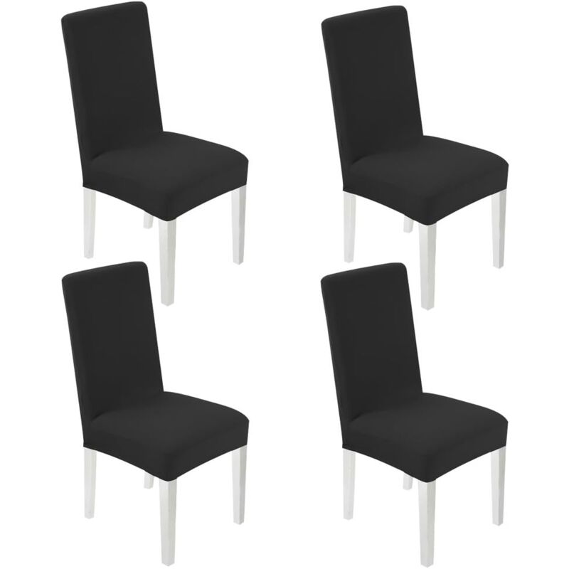 foto del prodotto dpzo coprisedia universali elasticizzati lavabili per sala da pranzo con elastico nero 