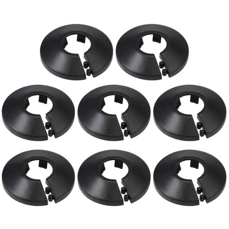 immagine 0 del prodotto dpzo copritubo decorativo da 16 mm in pp, rosetta per radiatore, copritubo per acqua, nero, 8 pezzi