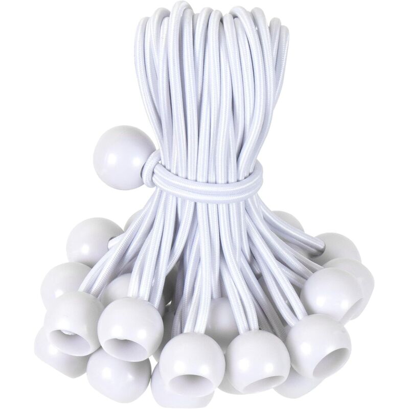 foto del prodotto dpzo corda elastica a sfera con levetta da 4 pollici, corda elastica a sfera bianca resistente per tettoie esterne, tende, carichi, rifugi, gazebo,