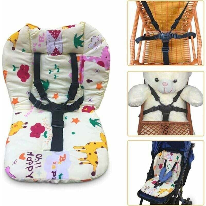 foto del prodotto dpzo cuscino per seggiolone per bambini con spallacci imbottiti e cintura di sicurezza a 5 punti. offre comfort e sicurezza per i seggioloni.