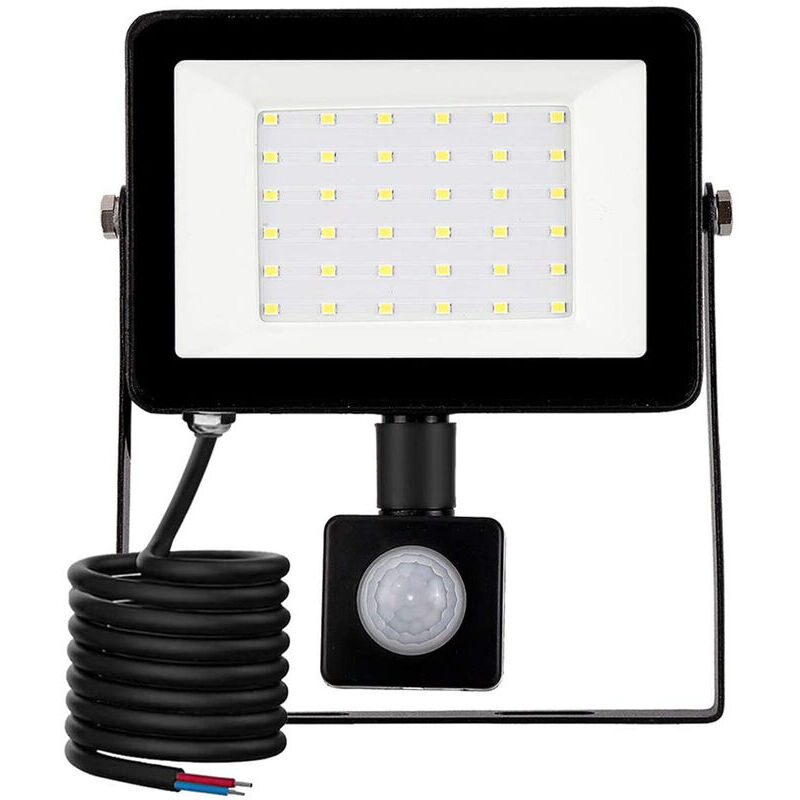 foto del prodotto dpzo faretto led per esterni, luce per esterni da 30 w con sensore di movimento, luce spot led per esterni 6500 k, lampada di sicurezza ip66, per