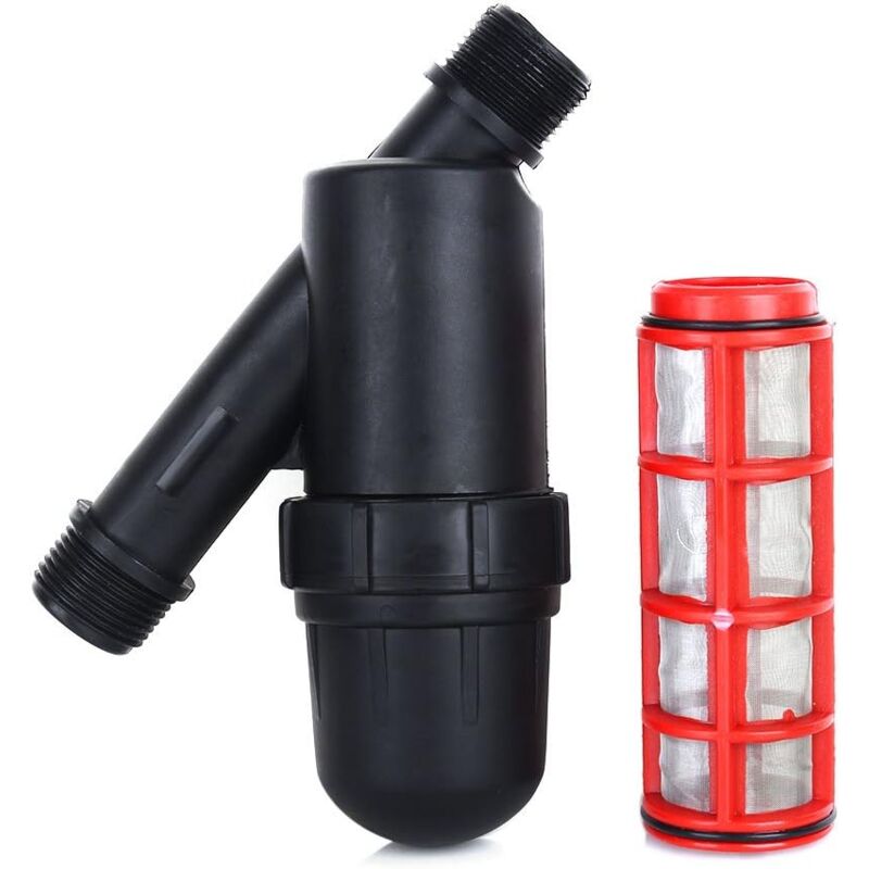 foto del prodotto dpzo filtro per irrigazione a rete da 3 4 di pollice, filtro per irrigazione da giardino in metallo, rete in acciaio inossidabile, filtro per il