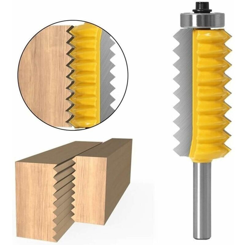 foto del prodotto dpzo fresa per legno con gambo da 8 mm, frese per giunti per pannelli rialzati, tenoni e lavorazione del legno