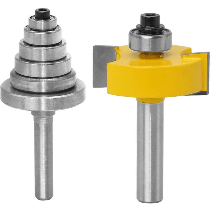 foto del prodotto dpzo fresa per scanalature da 8 mm con 6 cuscinetti per profondit multiple 28,6 mm, 22,2 mm, 19,05 mm, 15,9 mm, 12,7 mm, 9,52 mm utensile per la