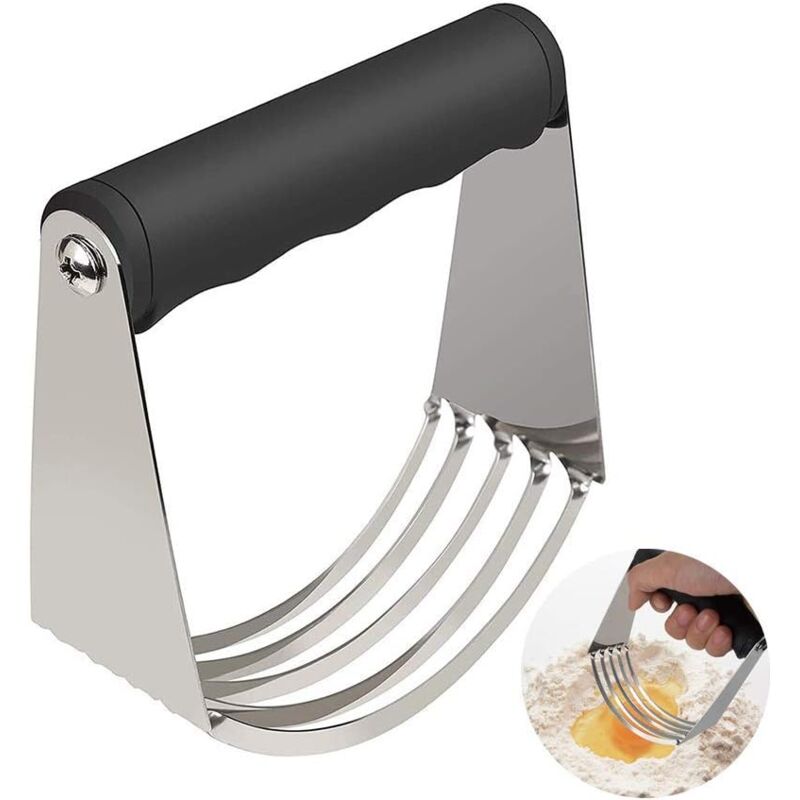 foto del prodotto dpzo frullatore in acciaio inossidabile, tagliapasta resistente, utensile da cucina multiuso per la cottura di pane, pasta, burro e pizza