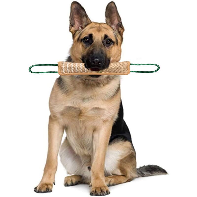 foto del prodotto dpzo giocattolo da mordere in iuta per cani, resistente e interattivo, ideale per il tiro alla fune