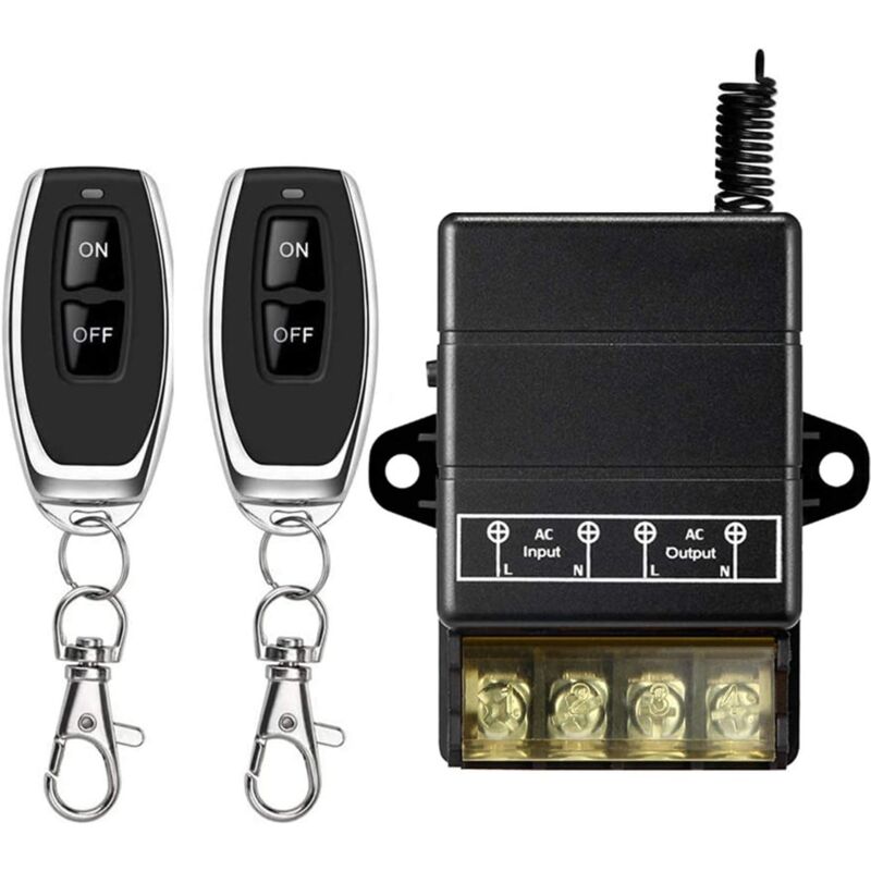 foto del prodotto dpzo interruttore remoto wireless, interruttori di controllo remoto rf ac 110v 220v 230v 240v per sistemi di sicurezza delle pompe, barriere per