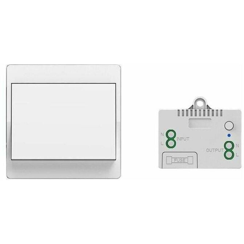 foto del prodotto dpzo interruttore wireless autoalimentato funzionamento senza batteria, controllo remoto per luci ed elettrodomestici, impermeabile e adatto per