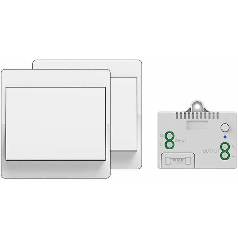 foto del prodotto dpzo interruttore wireless autoalimentato, telecomando wireless per luci ed elettrodomestici, impermeabile e sicuro, installabile direttamente da