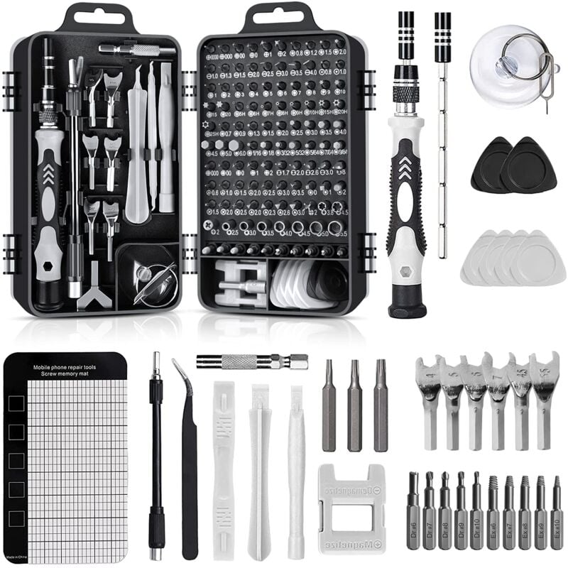 foto del prodotto dpzo kit di cacciaviti di precisione mini 138 in 1, strumenti per riparare tablet, occhiali e smartphone