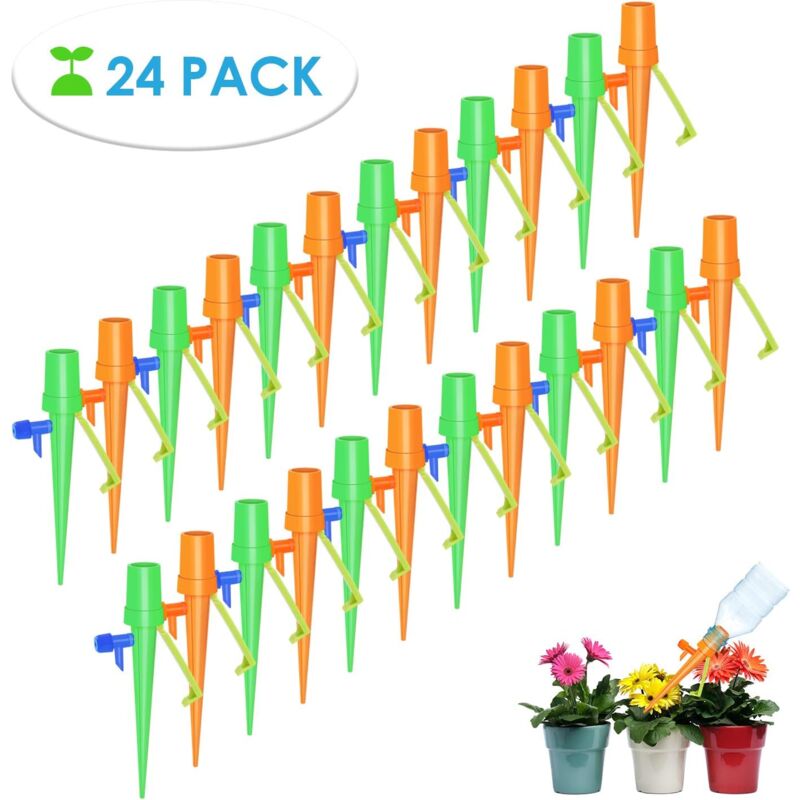 foto del prodotto dpzo kit di irrigazione a goccia da 24 pezzi, sistema di irrigazione automatico per piante, giardino e casa
